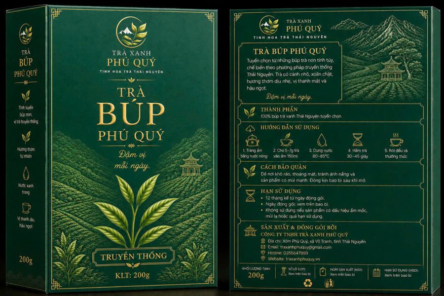 Trà Búp Phú Quý - Trà Thái Nguyên Tân Cương