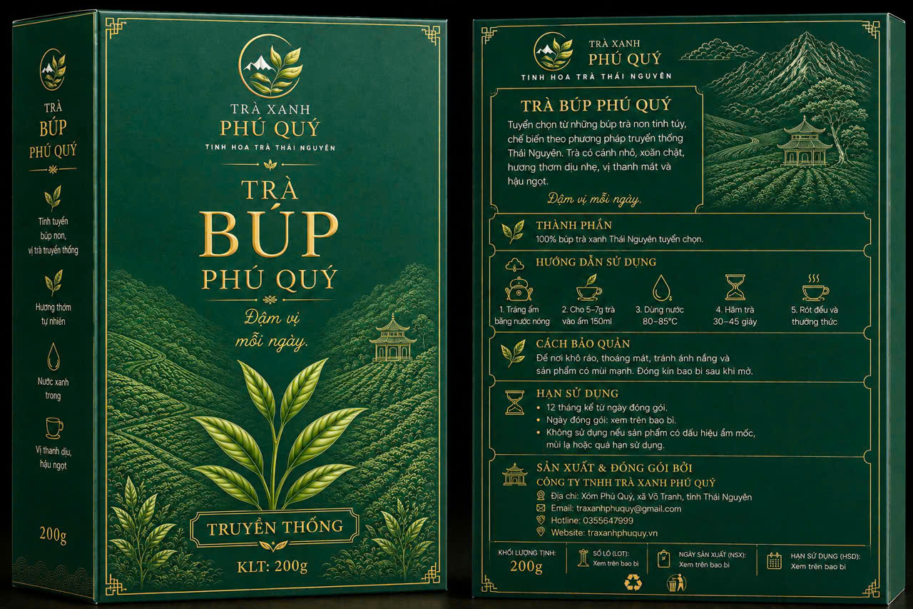 Trà Búp Phú Quý - Trà Thái Nguyên Tân Cương