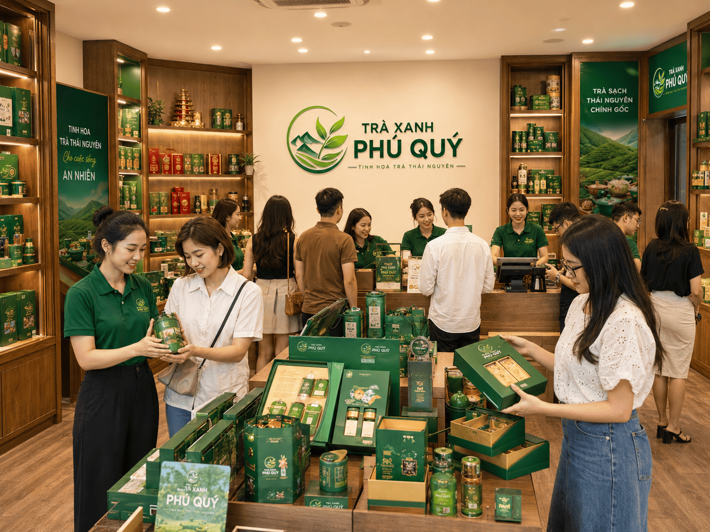 Đại lý trà thái nguyen Hà Nội - trà Xanh Phú Quý