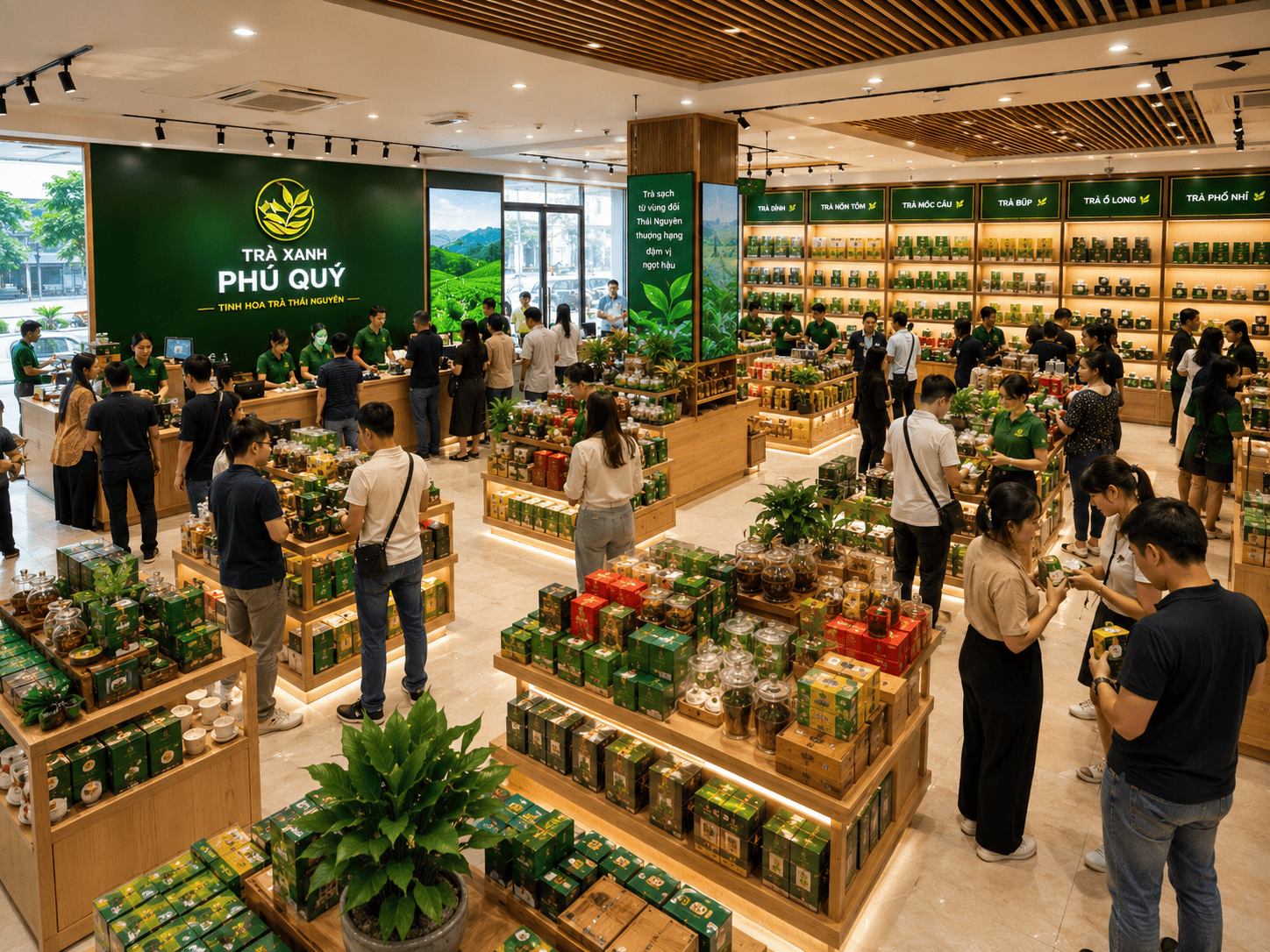 trà xanh phú quý - chè thái nguyên tân cương thượng hạng